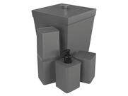 Kit Banheiro Lavabo Moderno Lixeira 6,5 Litros Porta Escova Saboneteira Liquida Porta Algodão Cotonete 4 Peças Kit Banheiro Lavabo Moderno Lixeira 6,5 Litros Porta Escova Saboneteira Liquida Porta Algodão Cotonete 4 Peças