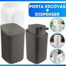 Kit Banheiro - Lavabo Porta Sabonete Dispenser, Porta Escova De Dentes Moderno De Luxo Kit Banheiro - Lavabo Porta Sabonete Dispenser, Porta Escova De Dentes Moderno De Luxo