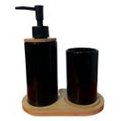 Kit Banheiro Lavabo Porta Sabonete Liquido Dispenser E Porta Escova De Dente Cerâmica Para Decoração Kit Banheiro Lavabo Porta Sabonete Liquido Dispenser E Porta Escova De Dente Cerâmica Para Decoração