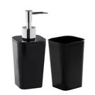 Kit Banheiro Lavabo Porta Sabonete Liquido E Porta Objetos Escova De Dentes De Luxo Kit Banheiro Lavabo Porta Sabonete Liquido E Porta Objetos Escova De Dentes De Luxo