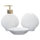 Kit Banheiro Lavabo Porta Sabonete Líquido Fundo Do Mar 01 Kit Banheiro Lavabo Porta Sabonete Líquido Fundo Do Mar 01