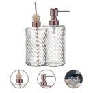 Kit Banheiro Luxo Saboneteira Liquida E Porta Aroma Vidro Espiral Kit Banheiro Luxo Saboneteira Liquida E Porta Aroma Vidro Espiral