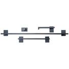 Kit Banheiro Metal 4 pc Preto Fosco MSD30100 - DECK