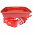 Kit Banheiro Para Gato 4 Peças Brinqpet Kit Banheiro Para Gato 4 Peças Brinqpet