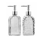 Kit Banheiro Porta Sabonete Líquido Vidro Clear 500ml 2 Un Kit Banheiro Porta Sabonete Líquido Vidro Clear 500ml 2 Un