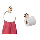 Kit Banheiro Porta Toalha Argola Toalheiro Suporte Papel Higiênico Ventosa Cobre Rose Gold- Future Kit Banheiro Porta Toalha Argola Toalheiro Suporte Papel Higiênico Ventosa Cobre Rose Gold- Future