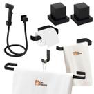 Kit Banheiro Preto Ducha Higienica 2 Acabamento De Registro Kit Banheiro Preto Ducha Higienica 2 Acabamento De Registro