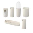 Kit Banheiro Serene 6 Peças Bege Kit Banheiro Serene 6 Peças Bege