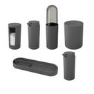 Kit Banheiro Serene 6 Peças Cinza Kit Banheiro Serene 6 Peças Cinza