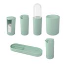Kit Banheiro Serene 6 Peças Verde Kit Banheiro Serene 6 Peças Verde