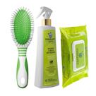 Kit Banho A Seco Antiodor 500ml, Lenço Umedecido e Escova Grande Andis Therapet