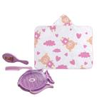 Kit Banho Bebê 4 Peças Presente Chá de Bebê Menino Menina