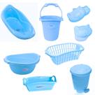 Kit banho bebe 8 peças banheira balde bacia lixeira organizador cesto saboneteira porta algodão Kit banho bebe 8 peças banheira balde bacia lixeira organizador cesto saboneteira porta algodão