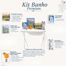 Kit Banho Bebê Branco Granado Básico Completo Premium Banheira Suporte Toalha