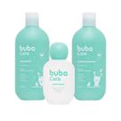 Kit Banho Bebê Infantil Shampoo Condicionador 400ml Colônia 100ml Sem Lágrimas Buba Care
