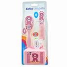 Kit Banho Bebê Plus Escova, Pente e Saboneteira Brinde 1 Prendedor de Chupeta Cefisa