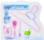 Kit Banho Bebê Rosa Oceano Com 4 Pcs Lolly