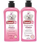 Kit Banho Cães Fêmeas Sanol Dog Shampoo e Condicionador 500ml Kit Banho Cães Fêmeas Sanol Dog Shampoo e Condicionador 500ml
