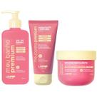 Kit Banho Cuidado Pessoal Labotrat Belle Pink Hidratante Esfoliante e Sabonete Pele Macia e Brilhosa