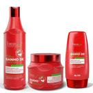Kit Banho de Verniz Morango Brilho Forever Liss Kit Banho de Verniz Morango Brilho Forever Liss