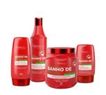Kit Banho de Verniz Morango Completo Forever Liss