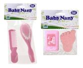 Kit Banho Esponja Saboneteira Pente Escova Menina Baby Nany