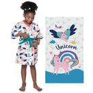 Kit Banho Infantil Roupão Toalha Unicórnio 2 Pçs Lepper Kit Banho Infantil Roupão Toalha Unicórnio 2 Pçs Lepper