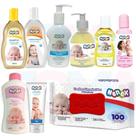 Kit Banho nenex Rosa 09 peças shampoo ,condicionador ,sab liquido ,talco etc.