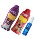 Kit Banho Pet Clean Shampoo 5x1 + Condicionador + Perfume Cães Gato Banho e Tosa