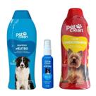 Kit Banho PetClean Shampoo Neutro + Condicionador + Perfume