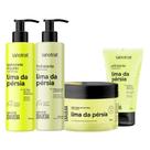 Kit Banho Premium Labotrat Lima Completo 4 Produtos C/ Sais Corpo E Rosto Cheiro De Fruta