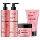 Kit Banho Premium Labotrat Morango Completo 4 Produtos C/ Sais Corpo E Rosto Cheiro De Fruta
