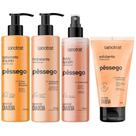Kit Banho Premium Labotrat Pêssego Completo 4 Produtos C/ Body Splash Cheiro De Fruta Corpo E Rosto