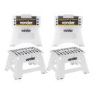 Kit Banqueta Plástica Dobrável Multiuso Casa Cozinha Camping Mecânico Vonder Kit Banqueta Plástica Dobrável Multiuso Casa Cozinha Camping Mecânico Vonder