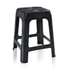 Kit Banqueta Plastica Preto Banco Banquinho Cadeira Jardim Praia Apoio 70kg