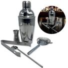Kit Bar 5pçs Coqueteleira Profissional Aço Inox 550ml Caipirinha