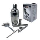Kit Bar 5pçs Coqueteleira Profissional Drinks Aço Inox 550ml