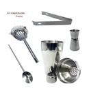 Kit Bar 5pçs Coqueteleira Profissional Inox 550ml Caipirinha
