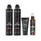 Kit Barba e Cabelo masculino All Blacks 4 itens treeliss