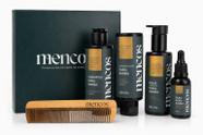 Kit Barba Mencos - Shampoo Condicionador Balm Óleo e Pente de Madeira Duplo Kit Barba Mencos - Shampoo Condicionador Balm Óleo e Pente de Madeira Duplo