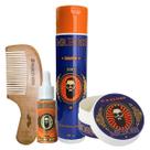 Kit Barba Shampoo 3x1, Óleo, Pente E Gel De Cabelo Mr Boss