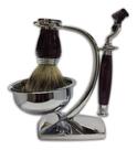 Kit Barba Vintage Retrô Barbearia Metal Pincel Banheiro Ti