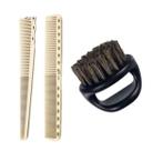 Kit Barbeiro Escovinha De Dedos De Disfarce 2 Pentes De Carbono Umi Profissional