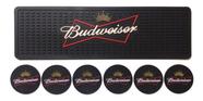 Kit barmat budweiser c/ 6 porta copos