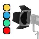 Kit Barndoor Refletor F-1 Grid Honeycomb e 4 Filtros de Gel