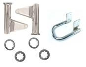 Kit Barra Estabilizadora Suporte Farol Cromado e Coxim Cg 99