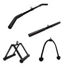 Kit Barra Pulley 1mt e Triângulo e Reto 50cm e Corda Tríceps