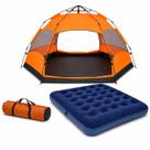 Kit Barraca Camping 58 Pessoas com Colchão Casal Inflável Ômega