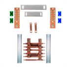 Kit Barramento Bifásico 225A para 12 Circuitos com Placa de Policarbonato