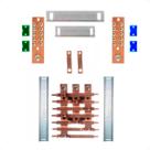 Kit Barramento Bifásico 225A para 14 Circuitos com Placa de Policarbonato